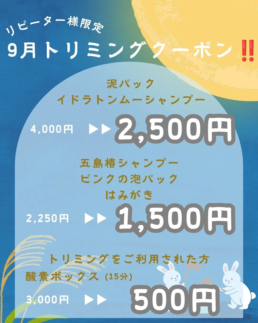 9月リピーター様クーポン
